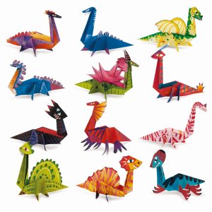 Origami, zestaw kreatywny, dinozaury - Ludattica,