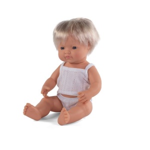 Pachnąca lalka, chłopiec, Europejczyk, 38 cm - Miniland,