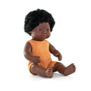 Pachnąca lalka, chłopiec, Afrykańczyk, Colourful Edition, 38 cm - Miniland