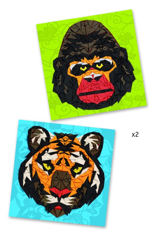 mozaiki piankowe tygrys i goryl Djeco