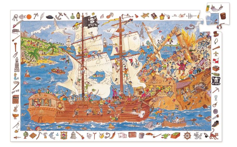 puzzle obserwacyjne piraci Djeco