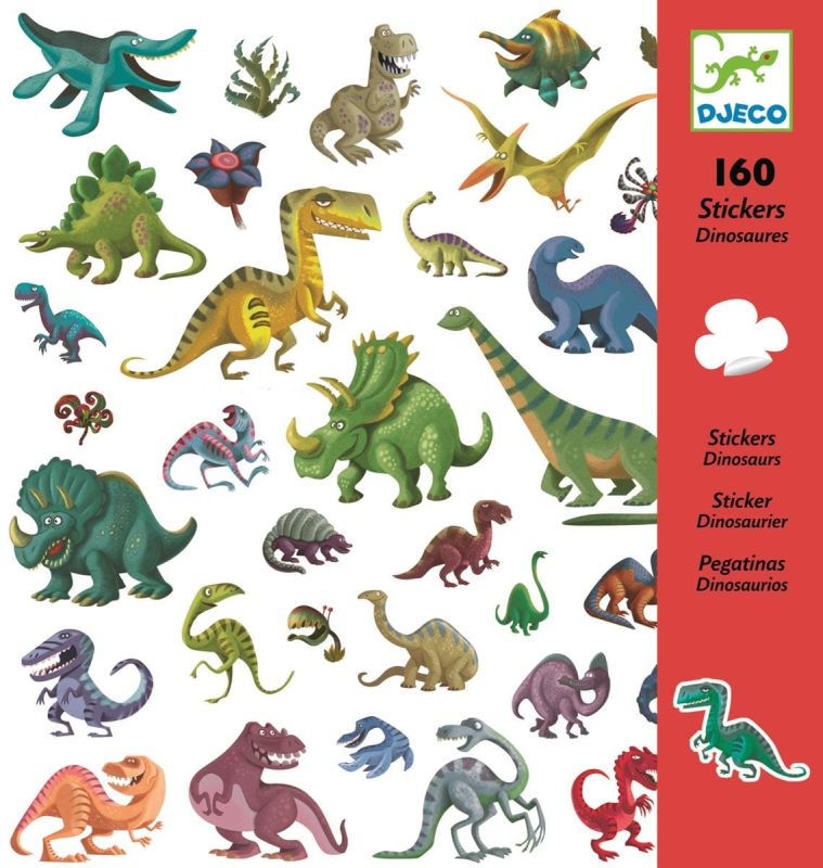 zestaw naklejek dinozaury Djeco
