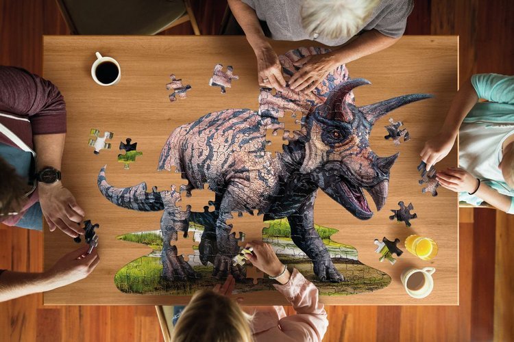 puzzle konturowe triceratops Madd Capp 100 elementów