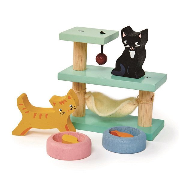 drewniane figurki do zabawy koty kotki Tender Leaf Toys