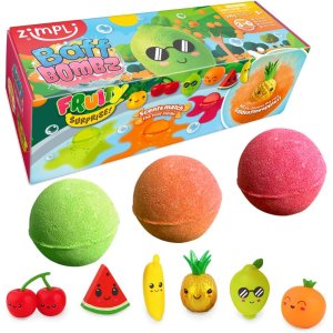 3 duże kule do kąpieli z niespodzianką, owoce - Zimpli Kids