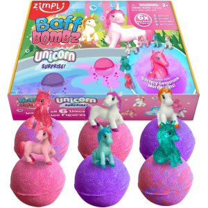 6 dużych kul do kąpieli z niespodzianką, Jednorożce - Zimpli Kids