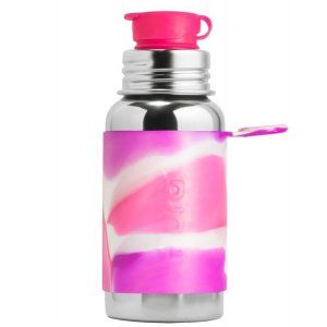  Butelka stalowa Big Mouth sport, 550 ml, różowa swirl - Pura