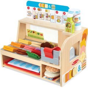 Drewniany sklep z kanapkami, z ladą i akcesoriami - Melissa & Doug