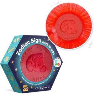 Duża kula do kąpieli, 250 g, znak zodiaku, baran - Zimpli