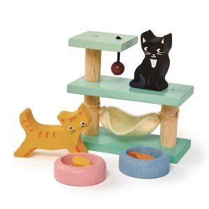 Drewniane figurki do zabawy, kotki - Tender Leaf Toys