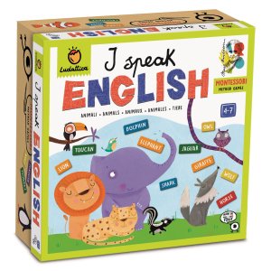 I speak English, nauka jęz. angielskiego metodą Montessori, nazwy zwierząt - Ludattica