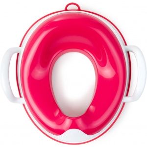 Miękka nakładka toaletowa z uchwytami weePOD Toilet Trainer SQUISH - fuksja - Prince Lionheart