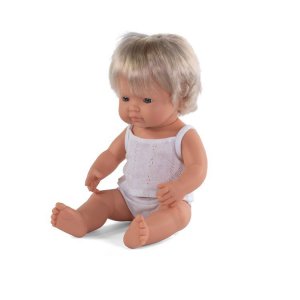 Pachnąca lalka, dziewczynka, Europejka, blond włosy, 38 cm - Miniland,