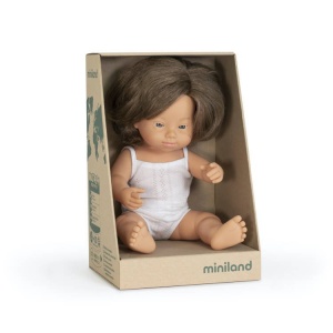 Pachnąca lalka, dziewczynka, Zespół Downa, Europejka, 38 cm - Miniland,