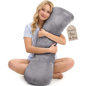 Poduszka obciążeniowa dla dorosłych, na lepszy sen, na lęki, 3 kg, szara