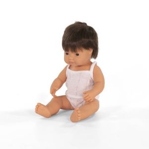 Pachnąca lalka, chłopiec, Europejczyk, brązowe włosy, 38 cm - Miniland