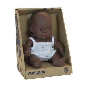 Pachnąca lalka, dziewczynka, Afrykanka, 21 cm - Miniland,