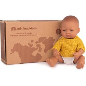 Pachnąca lalka, dziewczynka, Hiszpan, 32 cm i ubranko - Miniland
