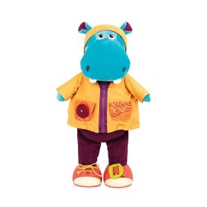 Pluszowy, chichoczący hipopotam, do ubierania - B.toys