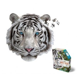 Puzzle konturowe, 300 el., biały tygrys - Madd Capp,
