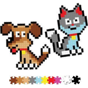 Puzzle pixelki, Jixelz, zwierzęta domowe - Fat Brain Toys