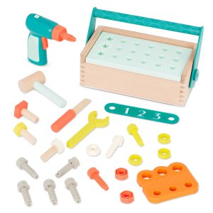 B.TOYS DREWNIANA SKRZYNKA MAŁEGO MAJSTERKOWICZA z wiertarką