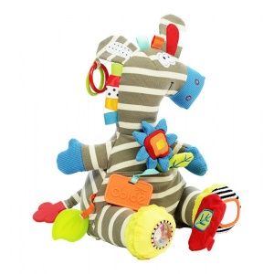 Zebra Zeddy, miękka zabawka sensoryczna, STEM - Dolce Toys