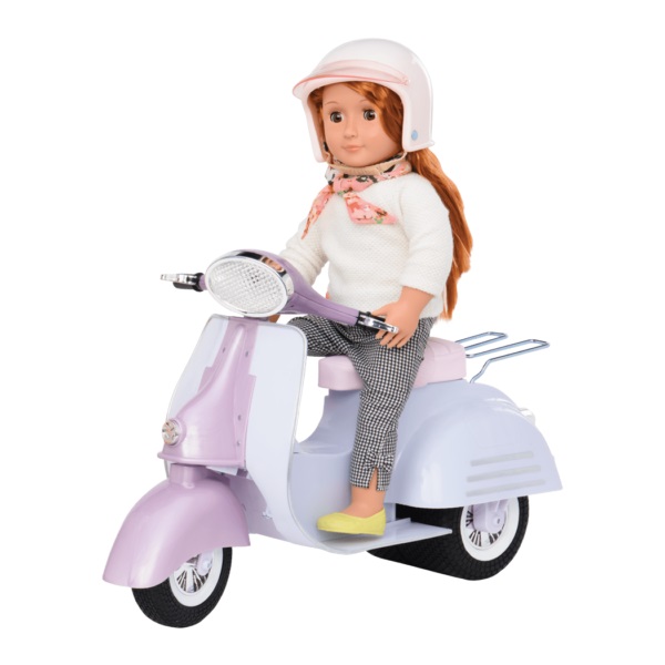 skuter z kaskiem dla lalki Our Generation