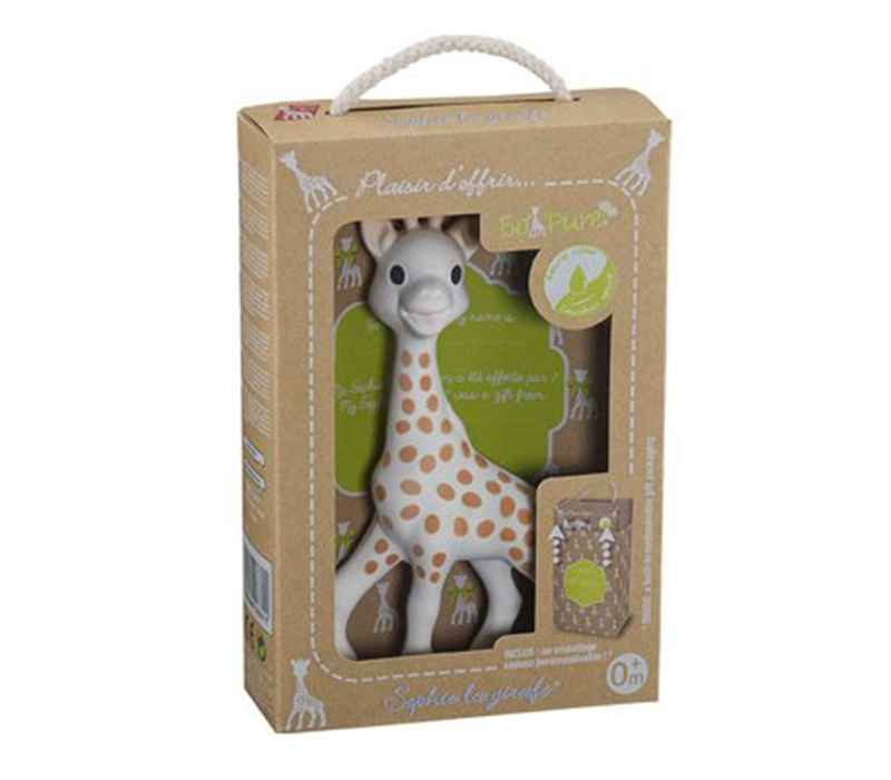 Żyrafa Sophie w pudełku ekologicznym